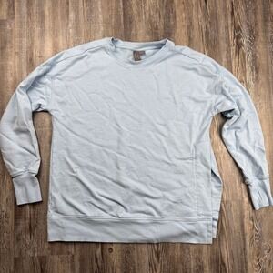 Sweaty Betty Women's XS After Class Sweatshirt Baby Blue Thumb Holes